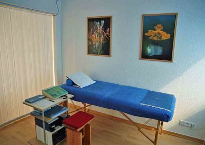 Behandlungsraum für energetische Testungen und Heilbehandlungen